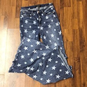 Judy Blue super flare star jeans